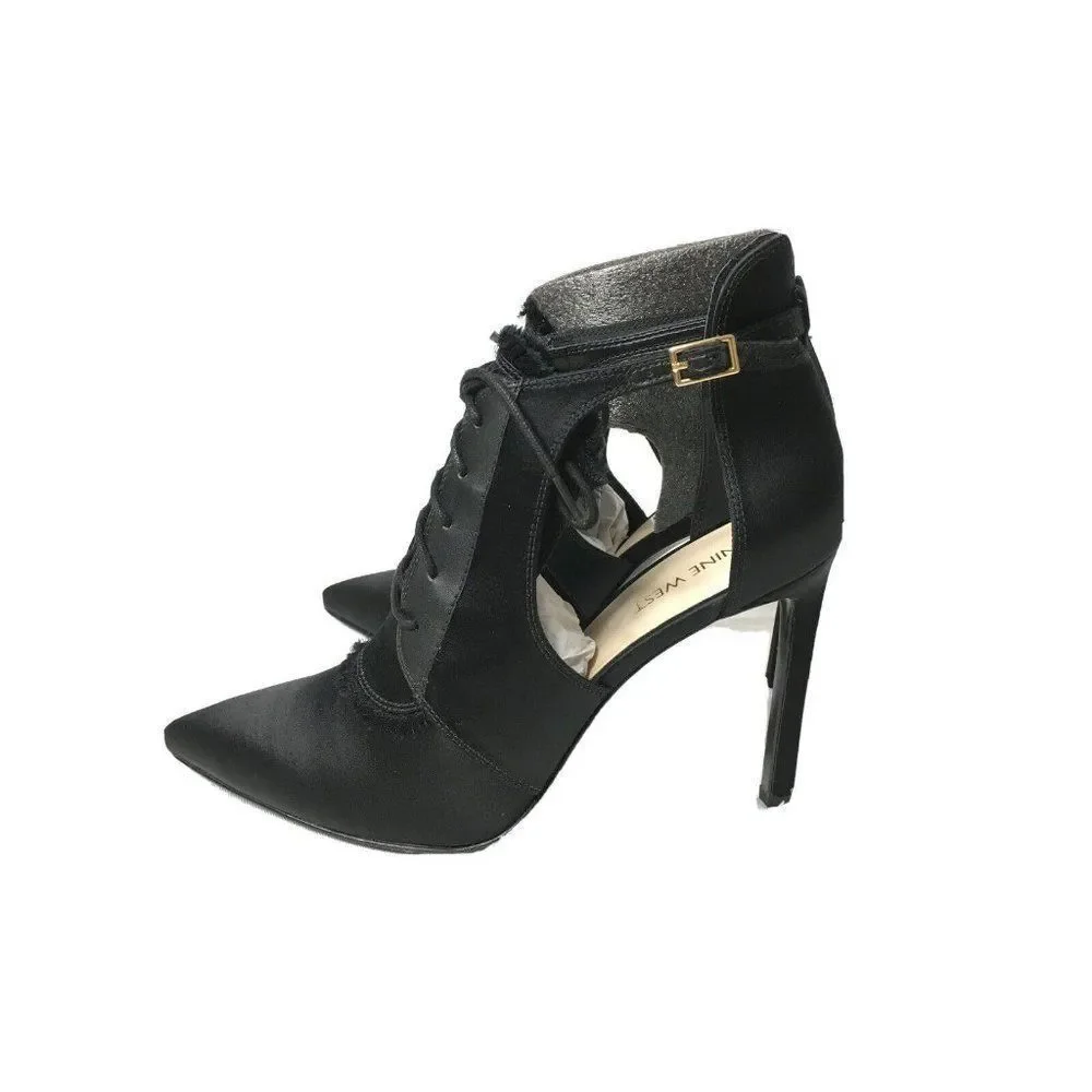 Nwob New Nine West Women's Takeashot Cut-Out Pump Black Halloween Us9.5 M